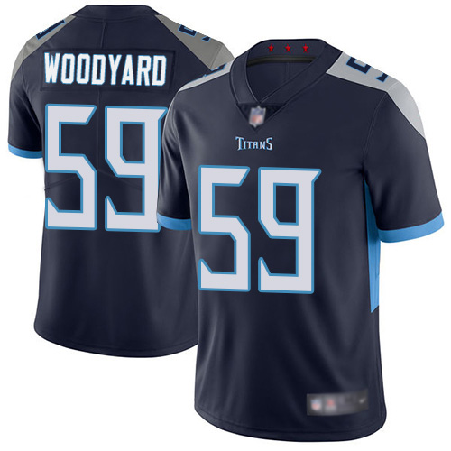 Tennessee Titans Limited Navy Blue Men Wesley Woodyard Home Jersey NFL Football #59 Vapor Untouchable